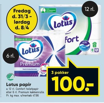 Bilka Lotus Papir tilbud