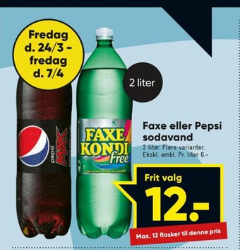 Faxe eller Pepsi Sodavand