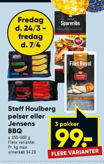 Bilka Steff Houlberg Pølser eller Jensens BBQ tilbud