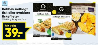 Bilka Rahbek Indbagt Fisk eller Ovnklare Fiskefileter tilbud