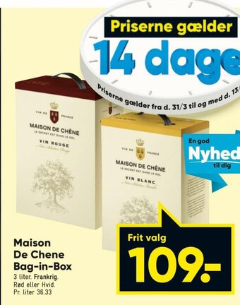 Bilka Maison De Chene Bag-In-Box tilbud