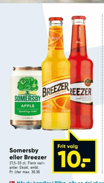 Bilka Somersby eller Breezer tilbud