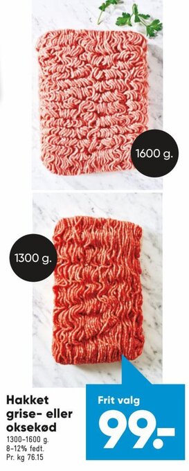 Bilka Hakket Grise-eller Oksekød tilbud
