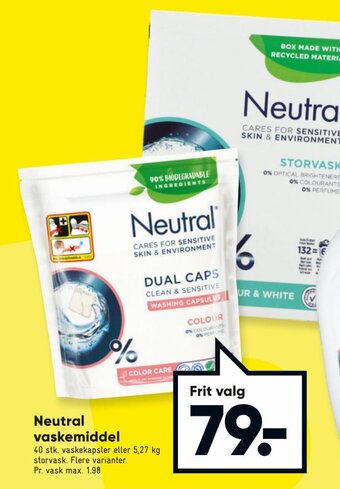 Bilka Neutral Vaskemiddel tilbud