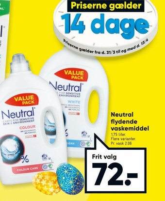 Bilka Neutral Flydende Vaskemiddel tilbud