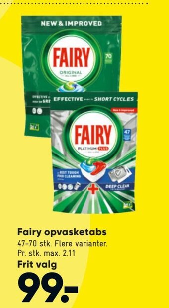Bilka Fairy Opvasketabs tilbud