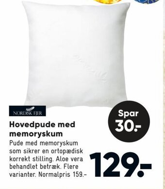 Bilka Hovedpude med Memoryskum tilbud