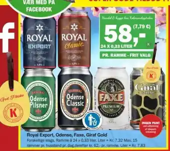 Royal Export, Odense, Faxe, Giraf Gold