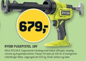 Ryobi Fugepistol 18V