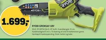 XL-BYG Ryobi Grensav 18V tilbud