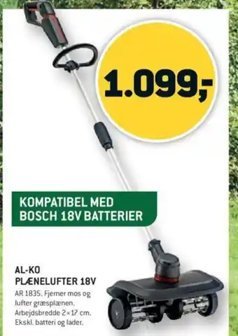 Al-Ko Plænelufter 18V