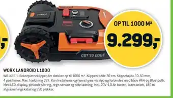 XL-BYG Worx Landroid L1000 tilbud