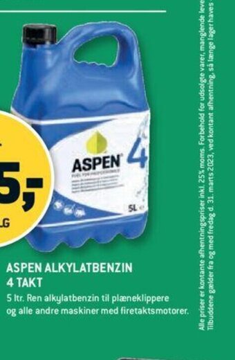 XL-BYG Aspen Alkylatbenzin 4 Takt tilbud