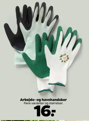 Netto Arbejds- og havehandsker tilbud