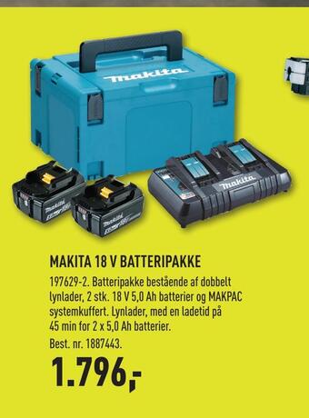 Johannes Fog Makita 18 v batteripakke tilbud