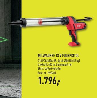Johannes Fog Milwaukee 18 v fugepistol tilbud