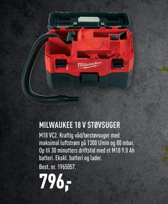 Johannes Fog Milwaukee 18 v støvsuger tilbud