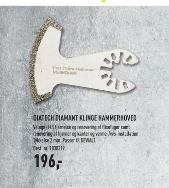 Diatech diamant klinge hammerhoved