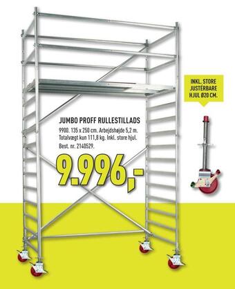 Johannes Fog Jumbo proff rullestillads tilbud