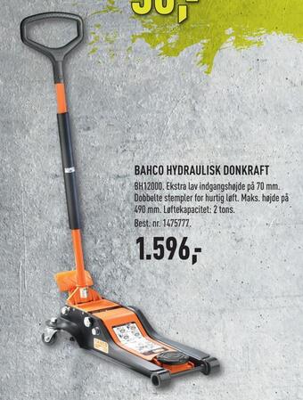 Johannes Fog Bahco hydraulisk donkraft tilbud