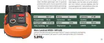 Johannes Fog Worx landroid m500+ wr165e tilbud