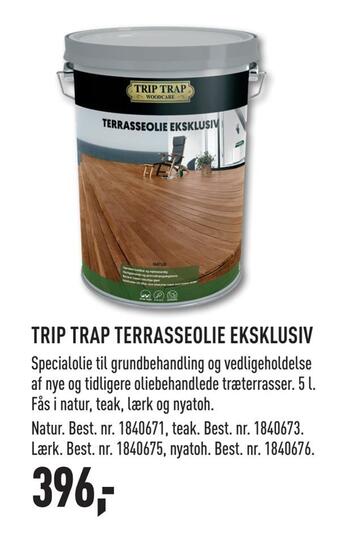 Johannes Fog Trip trap terrasseolie eksklusiv tilbud