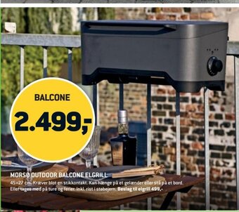 XL-BYG Morsø Outdoor Balcone Elgrill tilbud