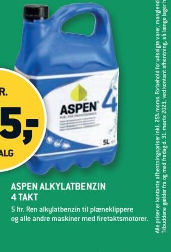 XL-BYG Aspen Alkylatbenzin 4 Takt tilbud