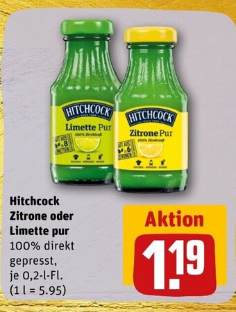 REWE DE Hitchcock Zitrone Oder Limette Pur tilbud