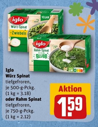 REWE Iglo Würz Spinat tilbud