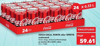 Kaufland Coca-Cola, Fanta eller Sprite Sodavand tilbud