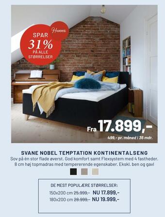 Drømmeland Svane nobel temptation kontinentalseng tilbud