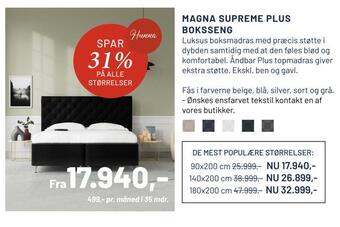 Drømmeland Magna supreme plus boksseng tilbud