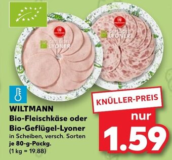 Kaufland Wiltmann Bio- Fleischkäse oder Bio-Geflügel-Lyoner tilbud