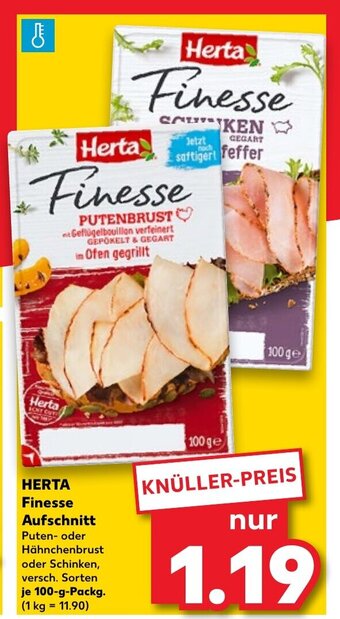 Kaufland Herta Finesse Aufschnitt tilbud