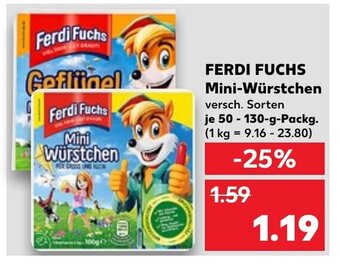 Kaufland Ferdi Fuchs Mini-Würstchen tilbud