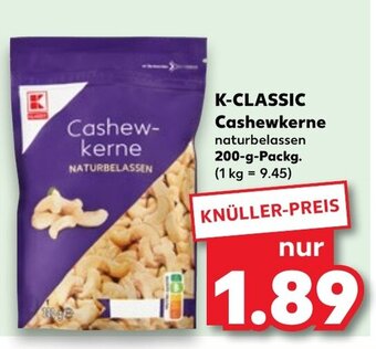 Kaufland DE K-Classic Cashewkerne tilbud