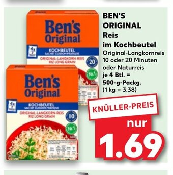 Kaufland DE Ben's Original Reis im Kochbeutel tilbud