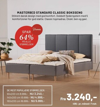 Drømmeland Masterbed standard classic boksseng tilbud