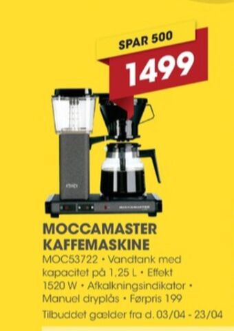 Punkt1 Moccamaster kaffemaskine tilbud
