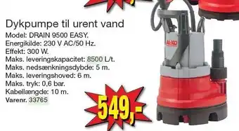Harald Nyborg Dykpumpe til urent vand tilbud