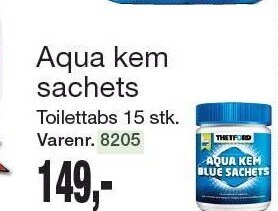 Harald Nyborg Aqua kem sachets tilbud