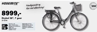 Biltema Elcykel 28'', 7 gear tilbud