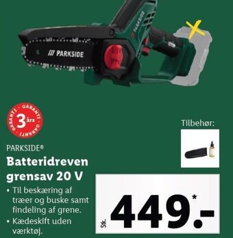 Lidl Batteridreven Grensav 20 V tilbud