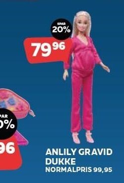 Legekæden Anlily gravid dukke tilbud