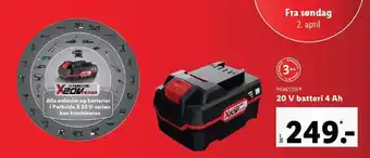 20 V Batteri 4 Ah