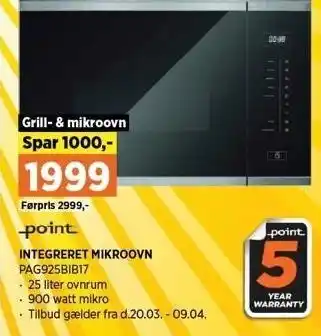 Power Point integreret mikroovn tilbud