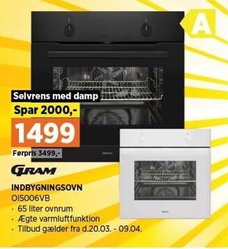 Power Gram indbygningsovn tilbud