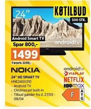 Power Nokia 24 hd smart tv tilbud