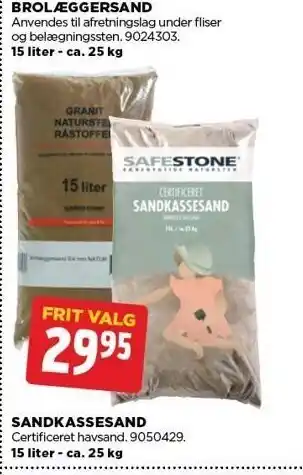 jem & fix Brolæggersand el. sandkassesand tilbud